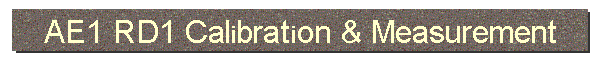 AE1 Calibration & Emittance Measurements